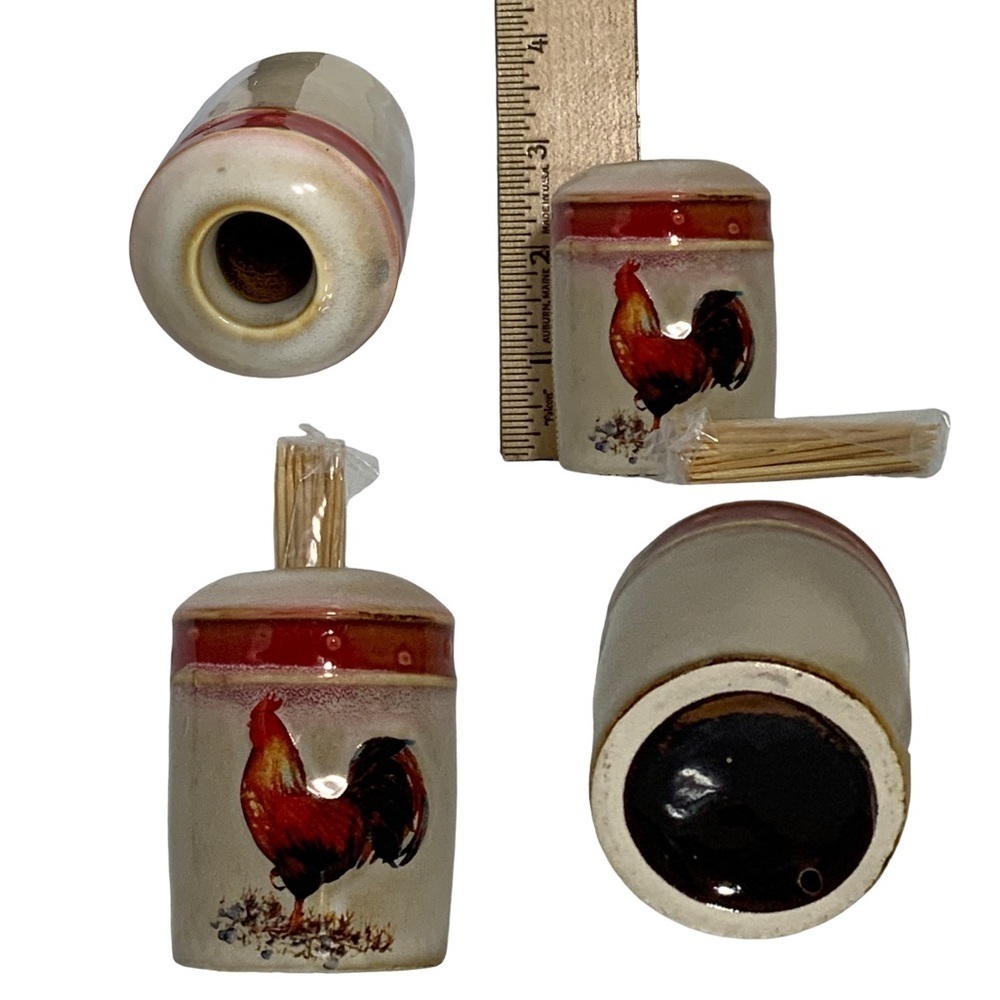 Rooster Kitchen Ceramic Artisan Accessories Functional Art Rustic Farmhouse Set - Picture 4 of 15
